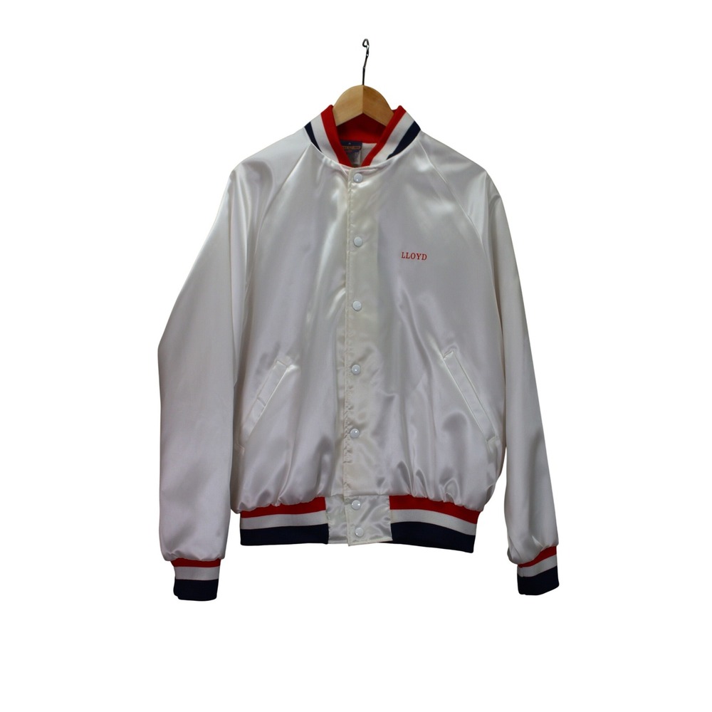 Hilton Active Apparel Vintage Satin Snap Front‎ Bomber Jacket Men's Large
